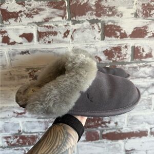 Koolaburra by Ugg Milo Fur Gray Womens Slippers Shoes 1015823 Size 8 Women’s